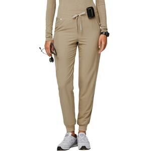 FIGS Zamora Fionlite Jogger Scrub Pants Women XL Light Oak Mesh Lined‎ PO# 2157